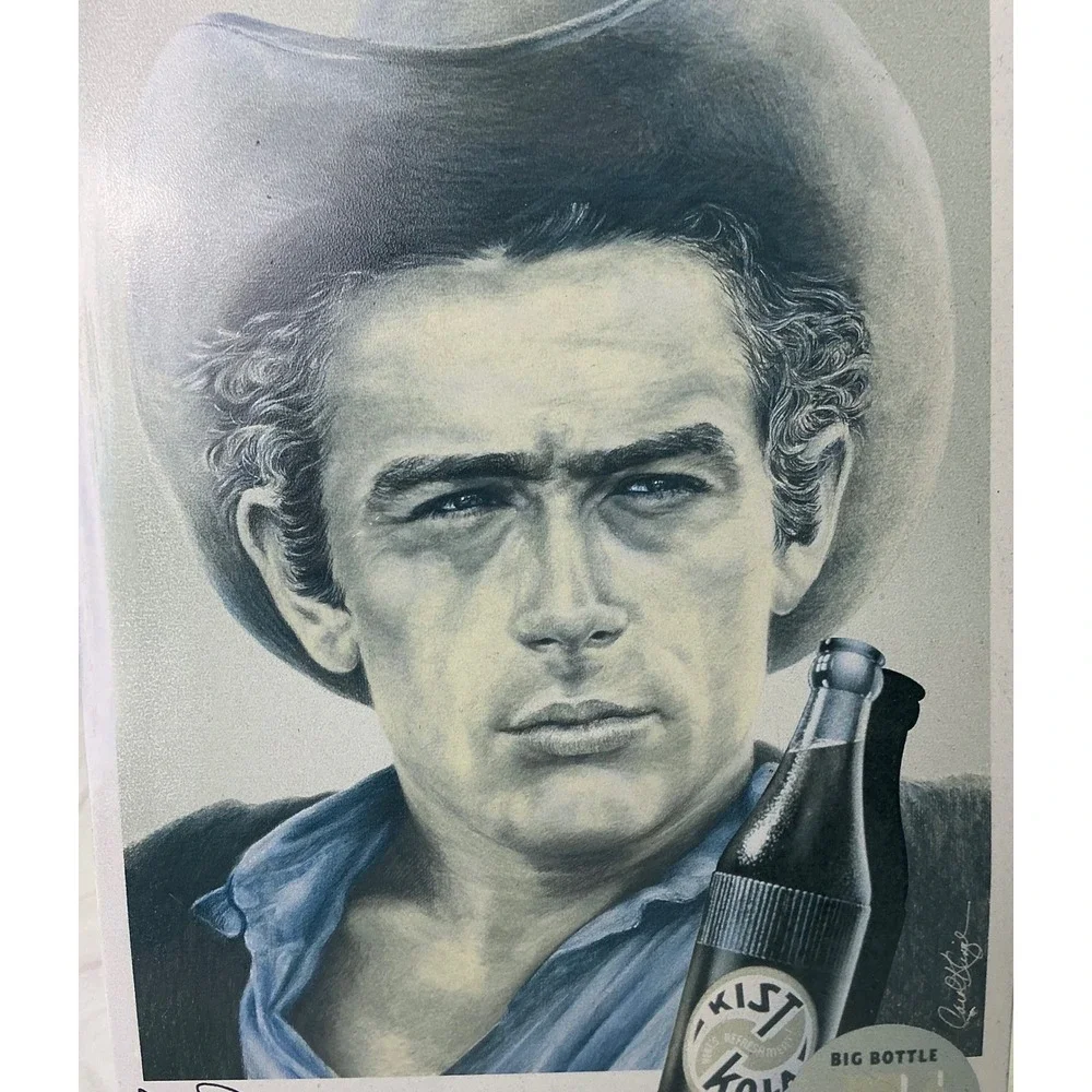 1999 James Dean Kist Cola 5¢ Metal Sign Desperate Enterprises Vintage Style